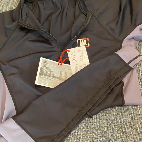 NWT Howzit L Slim Lycra Zipper Short Sleeve Sun Swim 50 UV Rash-guard Surf, Bike - Picture 8 of 8